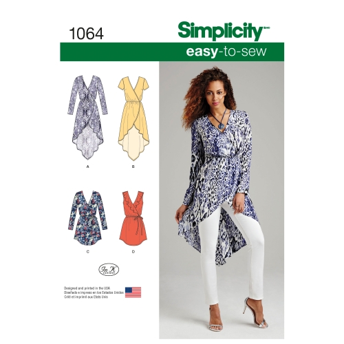 Naiste tuunikad, suurused: R5 (14-16-18-20-22), Simplicity Pattern #1064