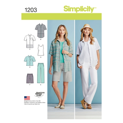Naiste sportlike riiete lõiked, Simplicity Pattern #1203