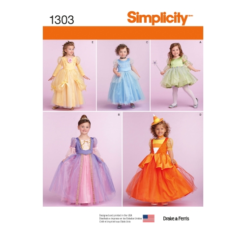 Väikelaste ja laste kostüümid, Simplicity Pattern #1303