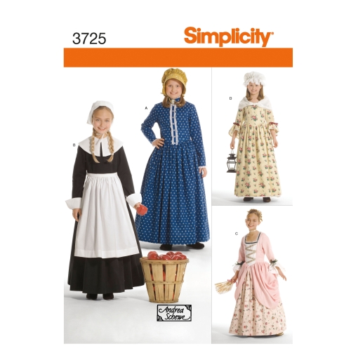 Laste ja tüdrukute kostüümid, Simplicity Pattern #3725