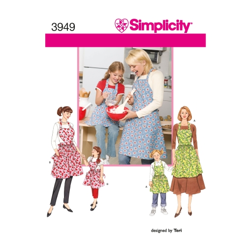 Põlled, suurused: A (S-M-L / S-M-L), Simplicity Pattern #3949