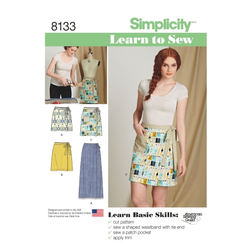 Õpi Õmblemist: hõlmikseelikud, suurused: A (6-8-10-12-14-16-18), Simplicity Pattern #8133