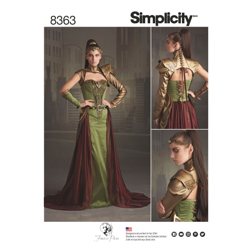 Naiste fantaasia-Ranger kostüüm, Simplicity Pattern #8363