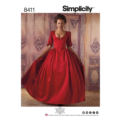 Naiste 18. sajandi kostüüm, Simplicity Pattern # 8411