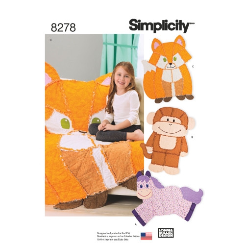 Loomateemalised Rag-narmastehnikas ja tepitud vaibad, Simplicity Pattern #8278