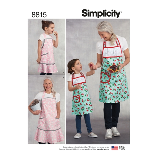 Laste ja naiste põlled, suurused: A (S - L / S - L), Simplicity Pattern #8815
