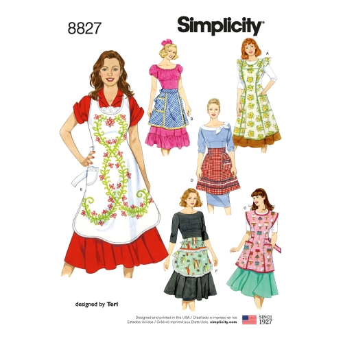 Naiste põlled, suurused: A (S-M-L), Simplicity Pattern #8827
