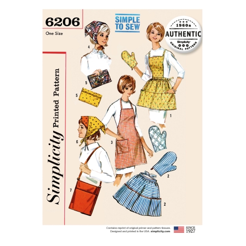 Vintage kingid ja aksessuaarid, Simplicity Pattern #6206