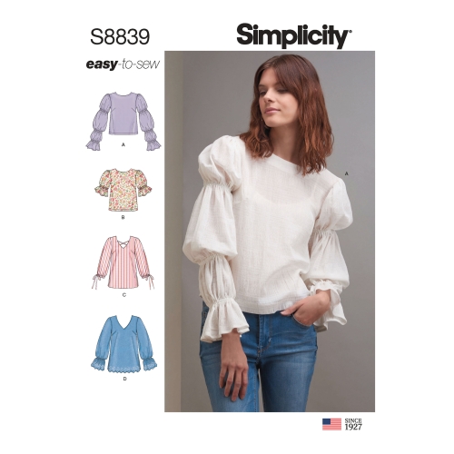 Naiste pullovertuunika või topid, Simplicity Pattern #S8839