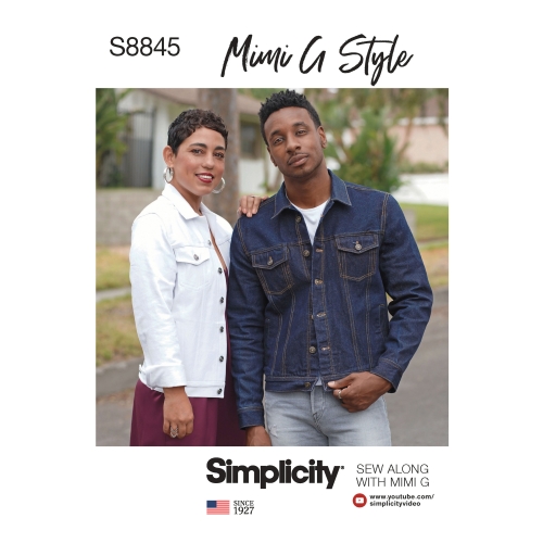 Mimi G Jean jakk, suurused: A (XS-S-M-L-XL), Simplicity Pattern #S8845