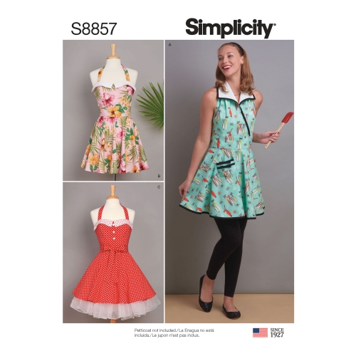 Naiste põlled, suurused: A (S-M-L), Simplicity Pattern #S8857