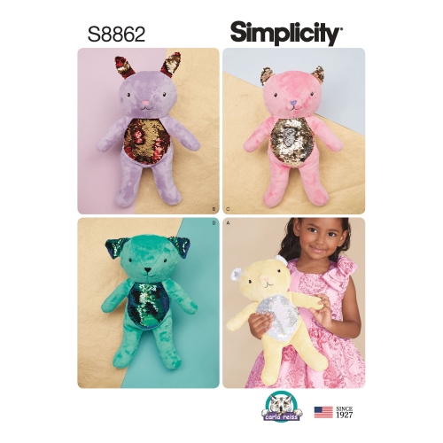 Loomad, topistäidetavad, Simplicity Pattern #S8862