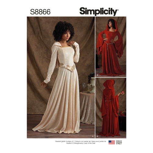 Naiste ja väikesekasvuliste Petite-naiste trikookostüümid, Simplicity Pattern #S8866