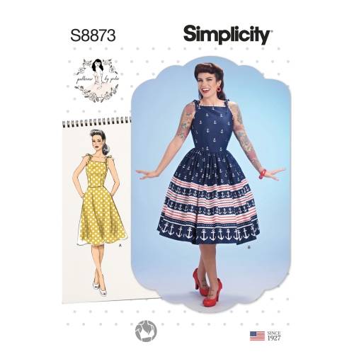 Naiste kleit Gertie Misses'ilt, Simplicity Pattern #S8873