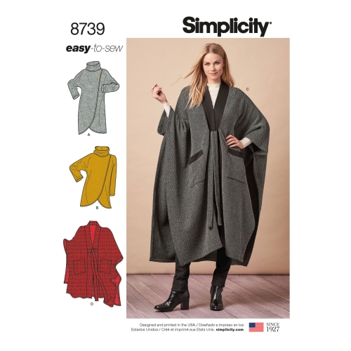 Naiste pontso ja topp, suurused: A (XS-S-M-L-XL), Simplicity Pattern # 8739
