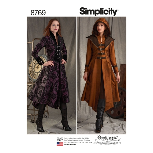 Naiste kostüüm mantlid, Simplicity Pattern #8769