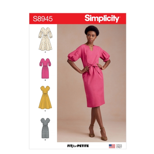 Naiste ja Petite-naiste kleidid, Simplicity Pattern #S8945