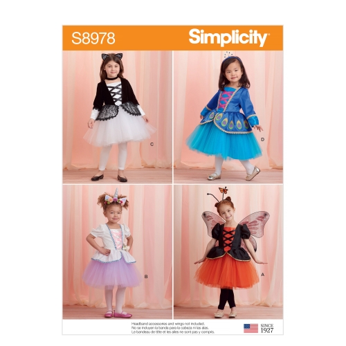 Mudilaste ja laste Halloween kostüümid, Simplicity Pattern #S8978