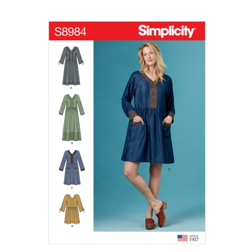 Naiste taskutega kleidid, Simplicity Pattern #S8984