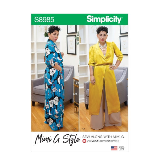 Naiste ja Petite-naiste Mimi G Style spordiriided, Simplicity Pattern #S8985
