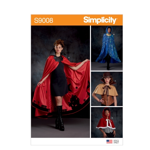Naiste keep-ja-lips-kostüümid, suurused: S-M-L, Simplicity Pattern #S9008
