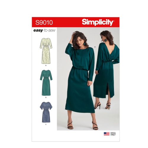 Naiste kleidid pikkusvariatsioonidega, Simplicity Pattern #S9010