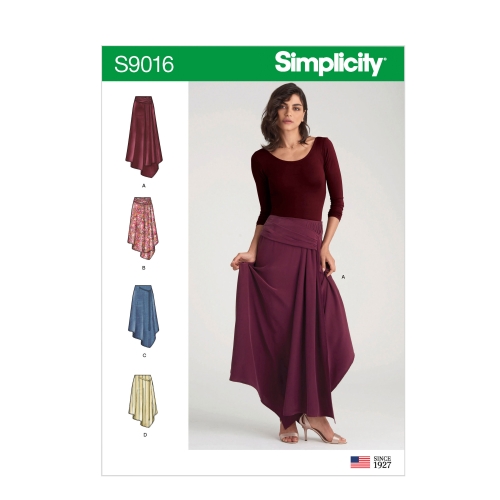 Naiste asümmeetrilised seelikud, Simplicity Pattern #S9016