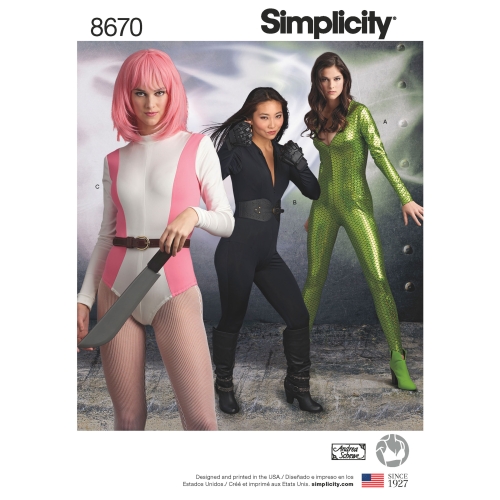 Naiste trikoo-kostüüm, Simplicity Pattern #8670