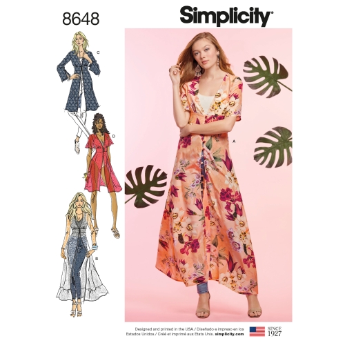 Naiste kittel kahes pikkuses, Simplicity Pattern #8648