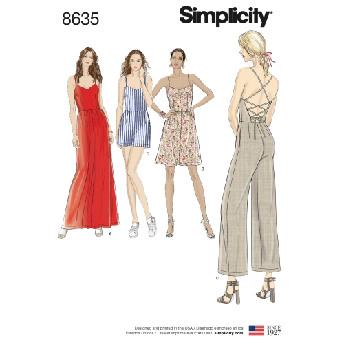 Naiste kleit ja kombinesoon, Simplicity Pattern #8635