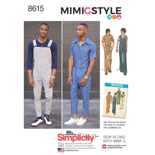 Meeste vintage kombinesoonid, suurused: Simplicity Pattern # 8615
