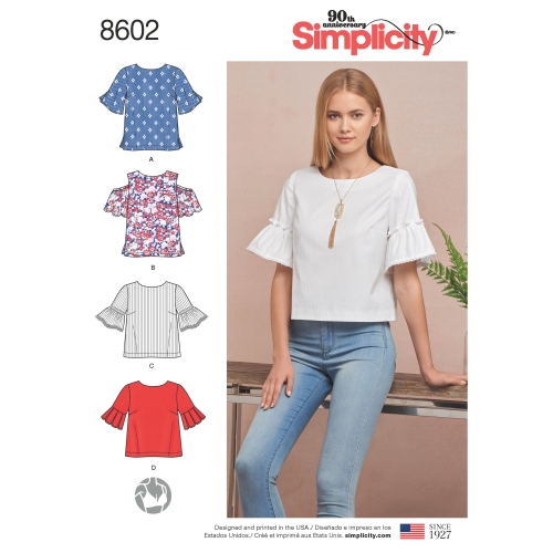 Naiste topid kahes pikkuses, Simplicity Pattern #8602
