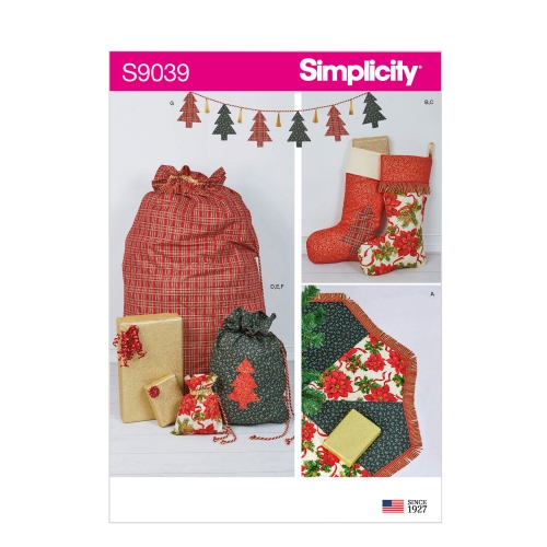 Pühade dekoratsioonid, aksessuaarid, kingikotid, Simplicity Pattern #S9039
