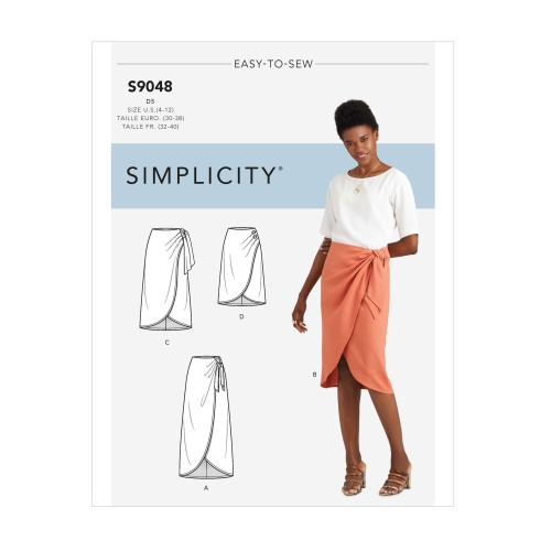 Naiste Sarongi seelik voldikute / kroogetegaa, Simplicity Pattern #S9048