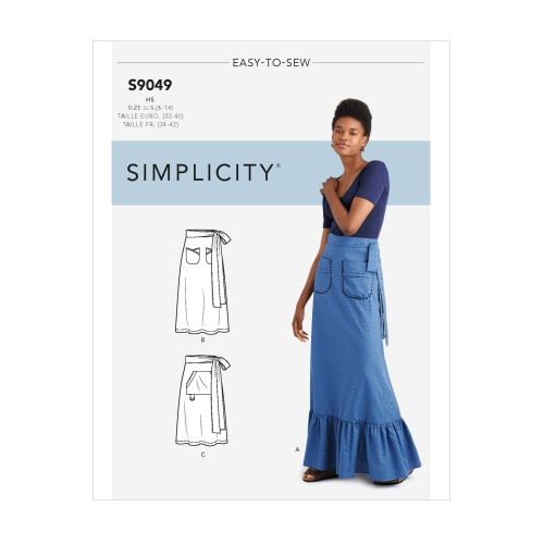 Naiste taskutegas, tagant vaheliti seelik, Simplicity Pattern #S9049