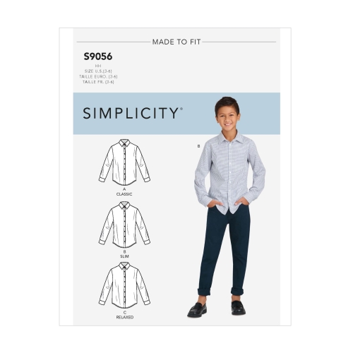 Laste ja teismeliste poiste särgid, Simplicity Pattern #S9056