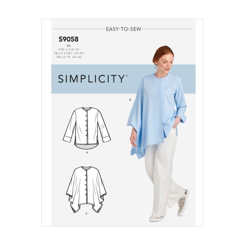 Naiste särk drapeeringu variatsioonidega, Simplicity Pattern #S S9058
