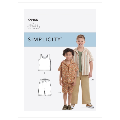 Poiste topid ja püksid, Simplicity Pattern #S9155