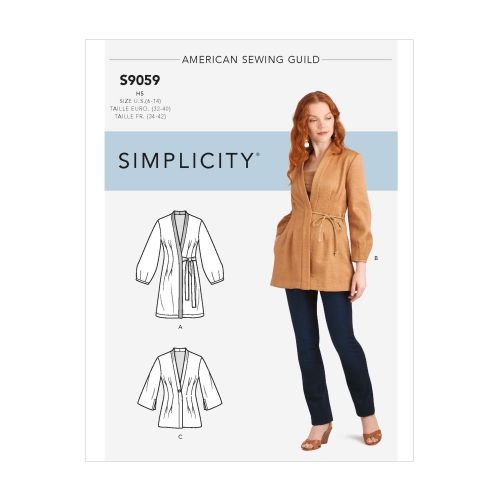 Naiste jakk kolmes pikkuses, Simplicity Pattern #S9059