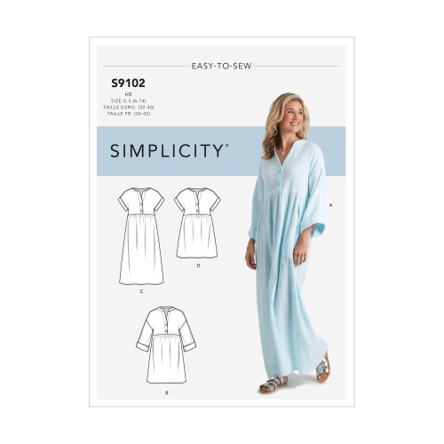 Naiste kaftan ja kleidid, Simplicity Pattern #S9102