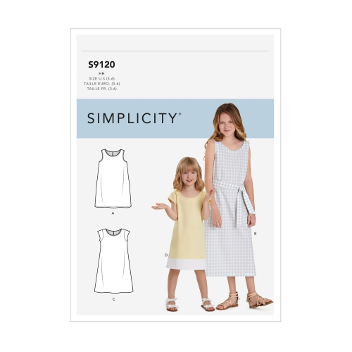 Laste ja tüdrukute kleidid, Simplicity Pattern #S9120