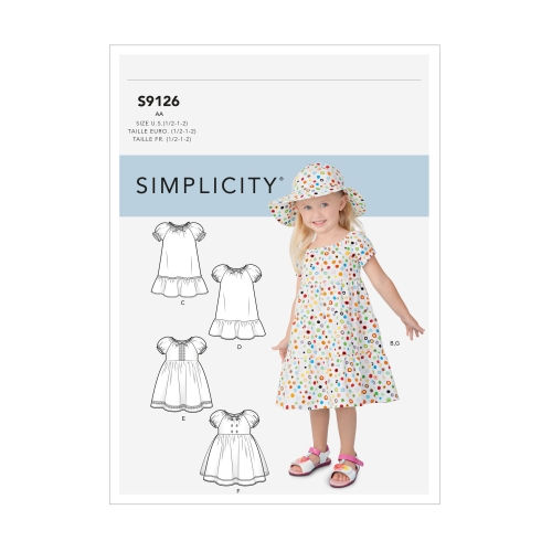 Väikelaste kleidid, Simplicity Pattern #S9126