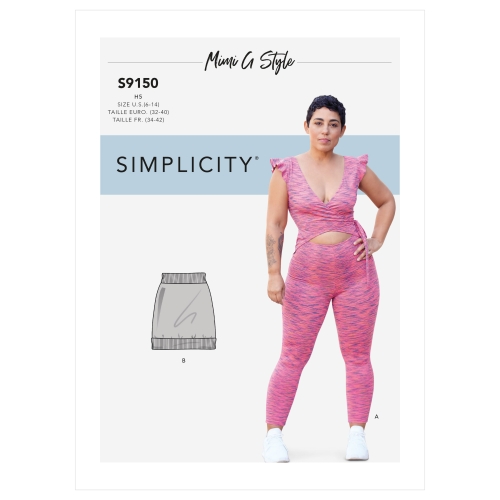 Naiste trikookombinesoon ja miniseelik, Simplicity Pattern #S9150