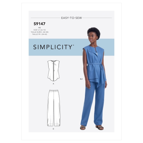 Naiste topid ja püksid, Simplicity Pattern #S9147