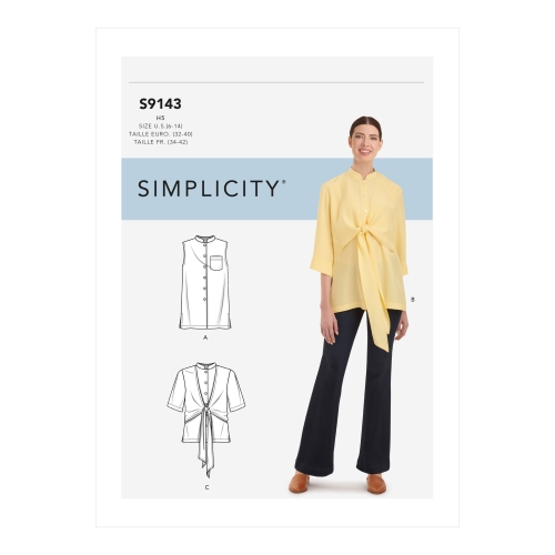 Naiste eeslehviga topp, Simplicity Pattern #S9143