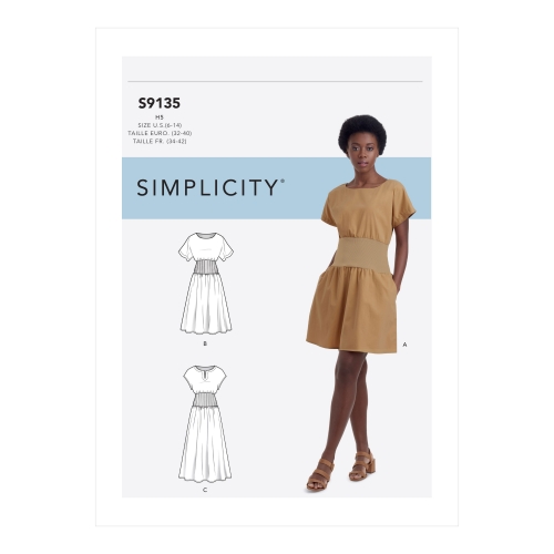 Naiste trikootaljega kleit, Simplicity Pattern #S9135