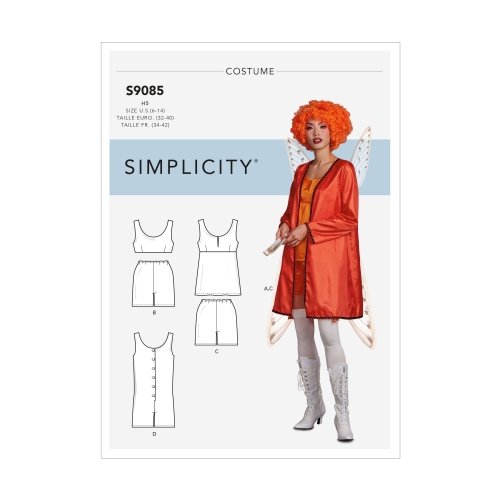 Naiste ajalooline kostüüm-hommikumantel, topid, püksid ja kombinesoonid, Simplicity Pattern #S9085