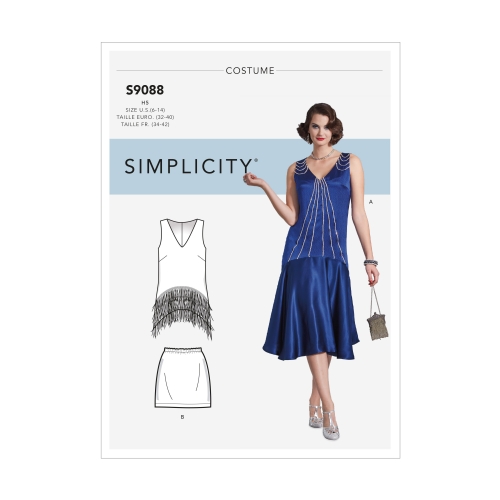 Naiste Flapper kostüümid, Simplicity Pattern #S9088
