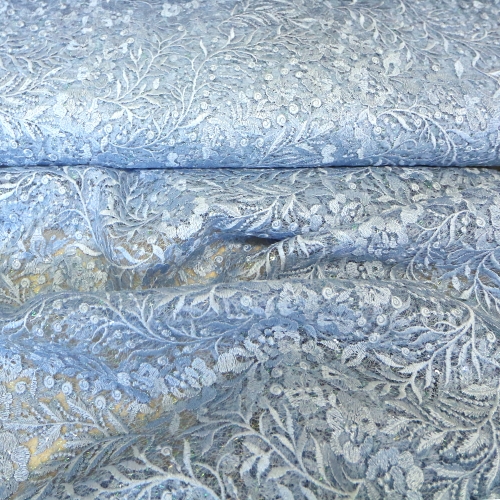 Luksuslik, litritega, lillemustriga, mõlemalt poolt kauni lainelise servaga pitskangas (Spitze), 130cm, 133102