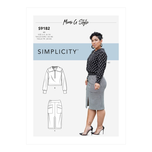 Trikootopp ja seeli naistele, Simplicity Sewing Pattern S9182H5